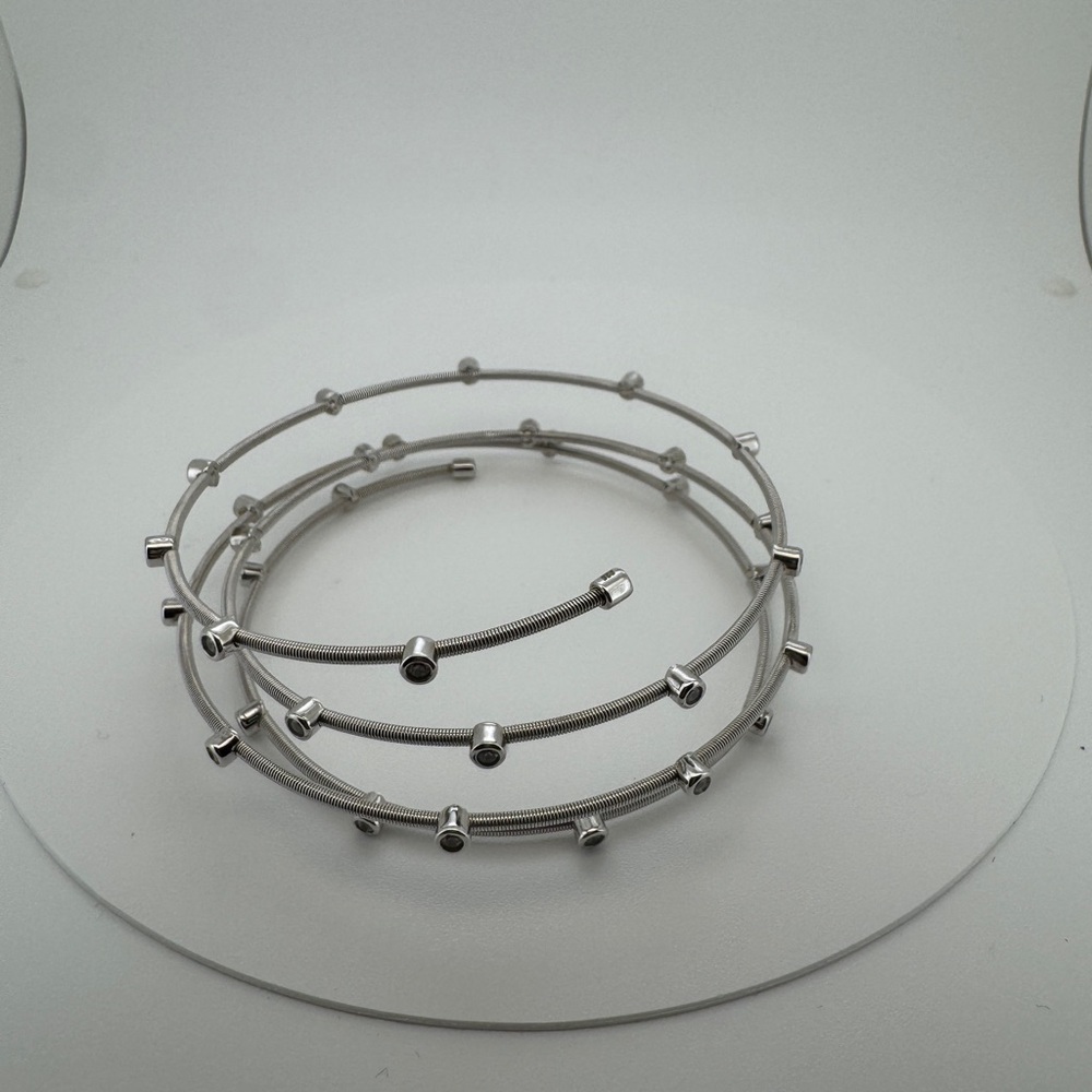 Sterling Silver Adjustable Bracelets With Gem Acc… - image 2